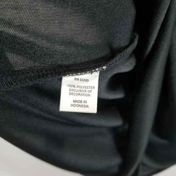 Express Black Cap Sleeve Beaded Tunic Top - Picture 4 of 5